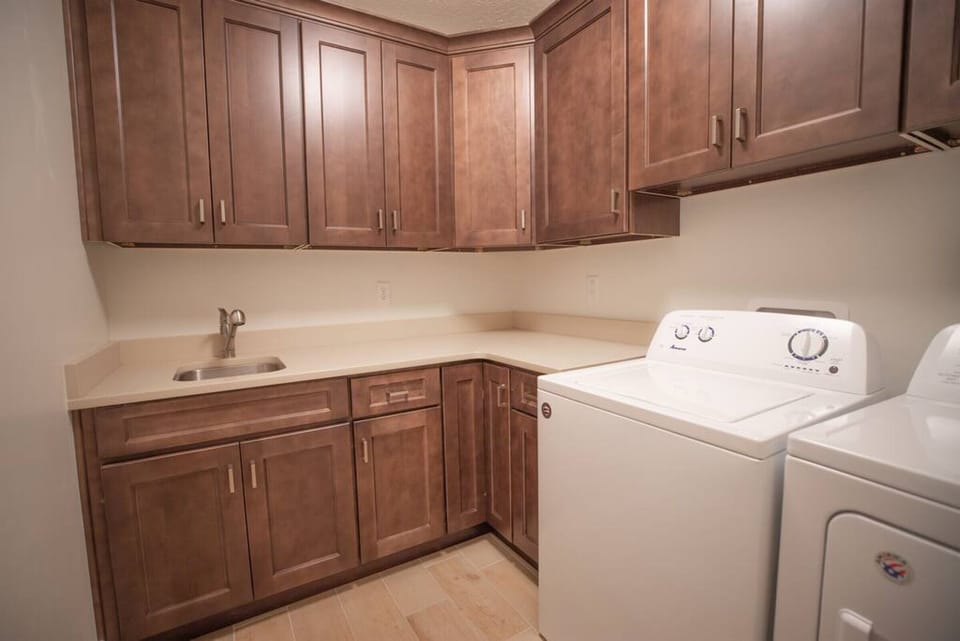 Laundry room with washer and dryer