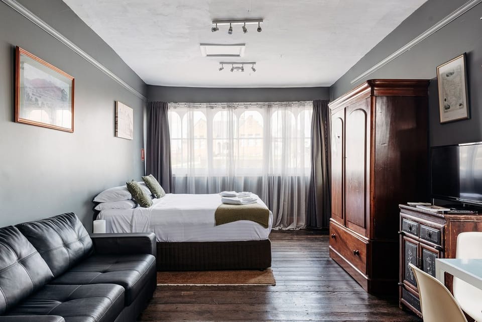 Studio | Individually decorated, individually furnished, blackout drapes