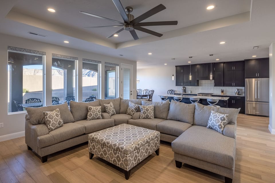 Living Room View - The Living Room is conveniently located adjacent to the Kitchen and Dining Table and is a great place for entertaining guests during downtime.