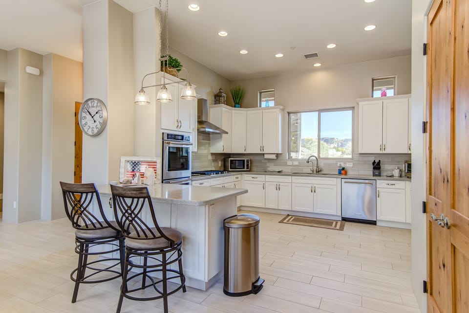 Stone Counters and Bar Seating