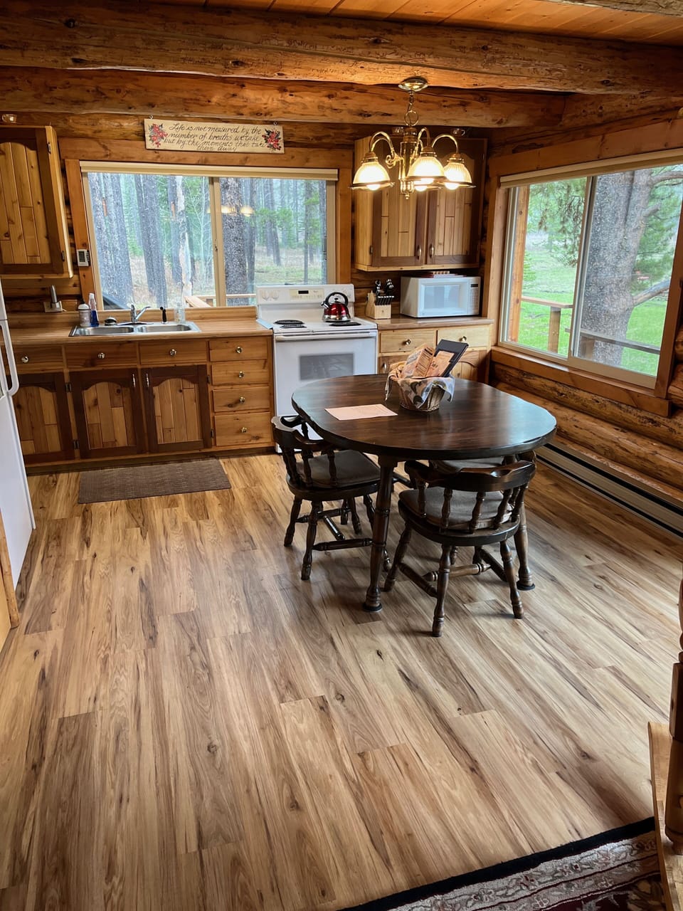 Downstairs eat-in kitchen. 