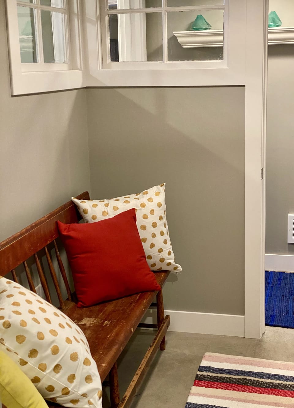 Back entry from garage...a great place to hang your coat.