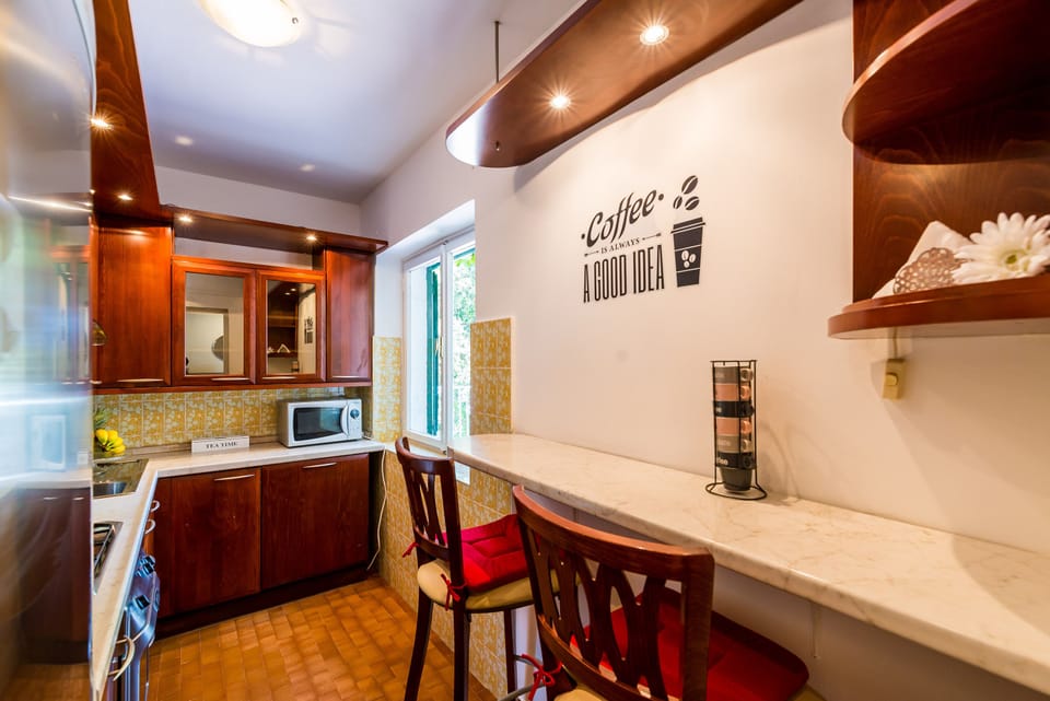 Apartment (Two Bedroom Apartment) | Private kitchen | Fridge, microwave, stovetop, dishwasher