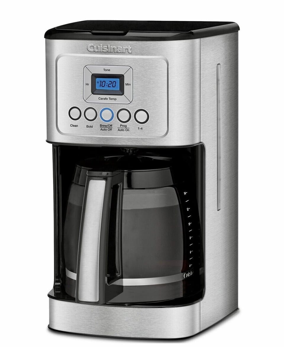 The most asked question is about the coffee maker. She uses ground coffee.