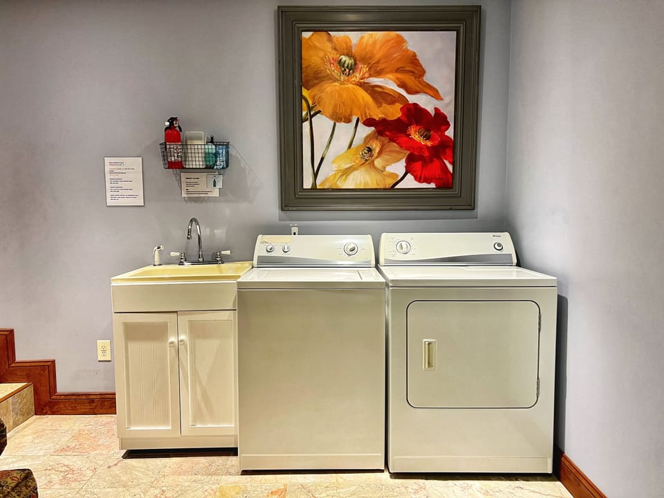 Laundry room at your convenience. Iron/ironing board. Laundry detergent.