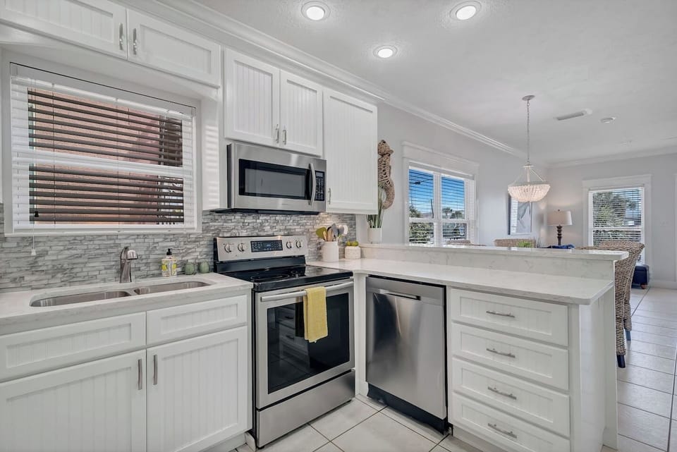 A great space for preparing meals while still mingling with everyone.