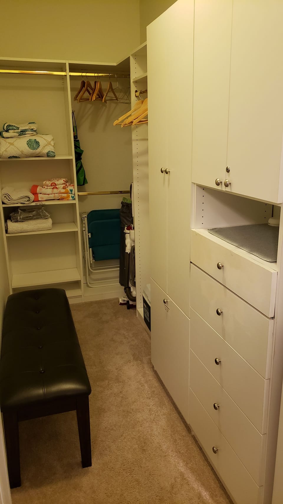 Plenty of room for your stuff and beach towels to use.