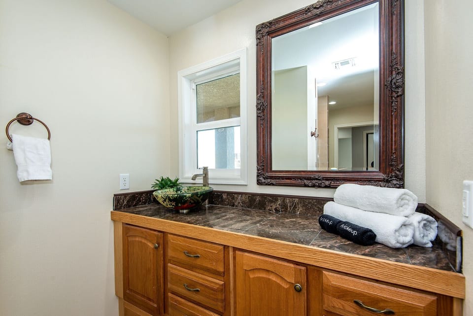Upstairs vanity area