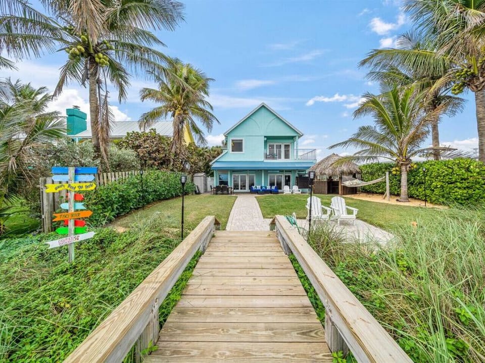 View of the home from beach access