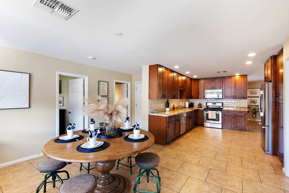 Expansive kitchen and dining for all
