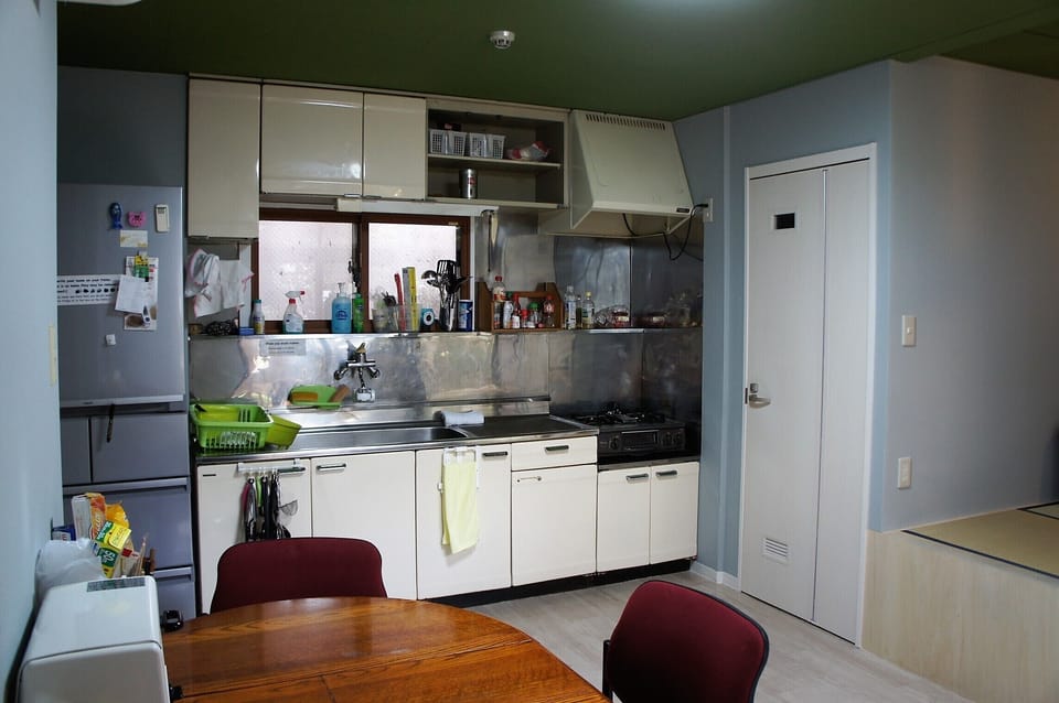 Fridge, microwave, toaster, rice cooker