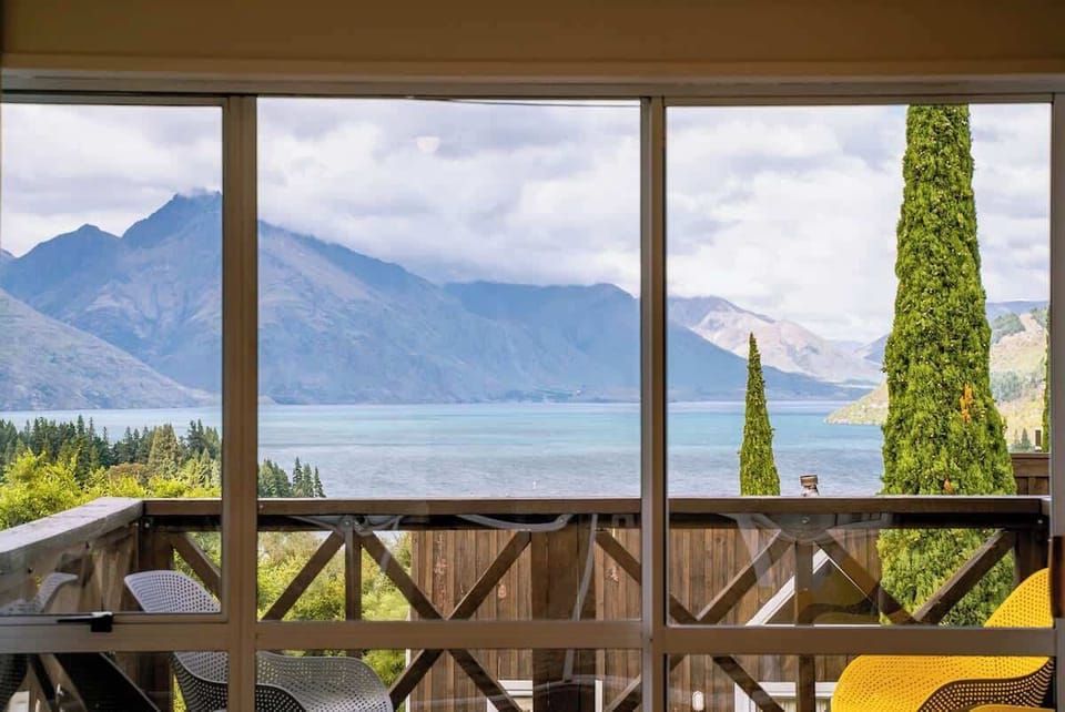 Front balcony views at Lake & Mountain views 