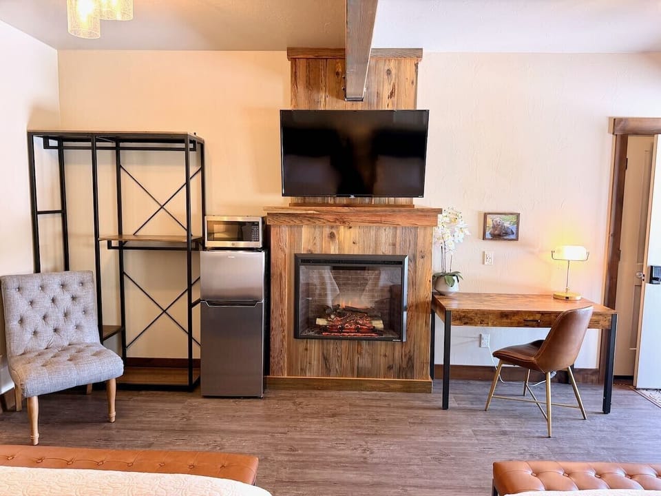 Electric Fireplace & Flat-screen TV