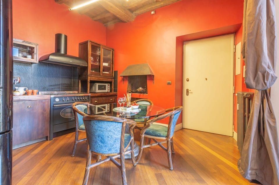 Apartment | Private kitchen | Full-size fridge, microwave, oven, stovetop