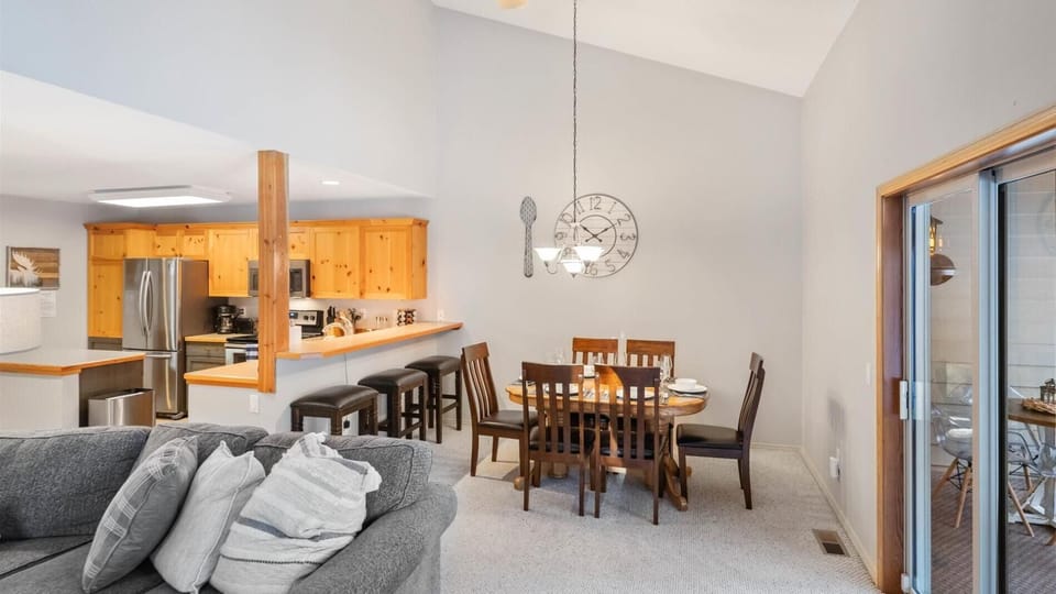 Open concept dining room, living room and kitchen