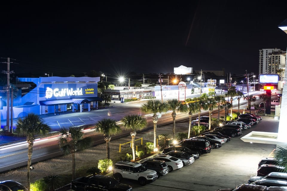 Night view east from Continental Condos. Plenty to do within walking distance!