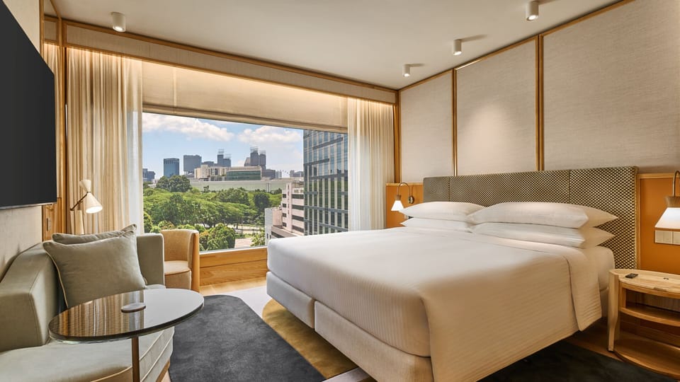 In-room safe, desk, laptop workspace, blackout drapes