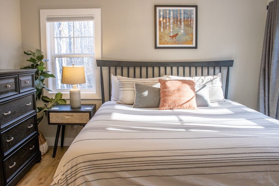 The master bedroom is the perfect mix of comfort and luxury. 