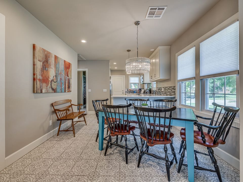 dining table with seating for 6