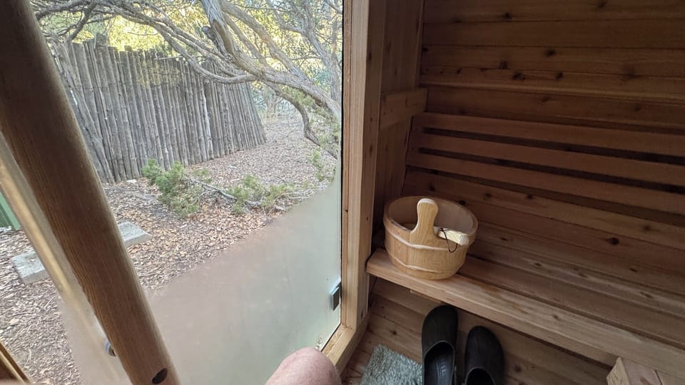 New Finnish sauna--view from inside