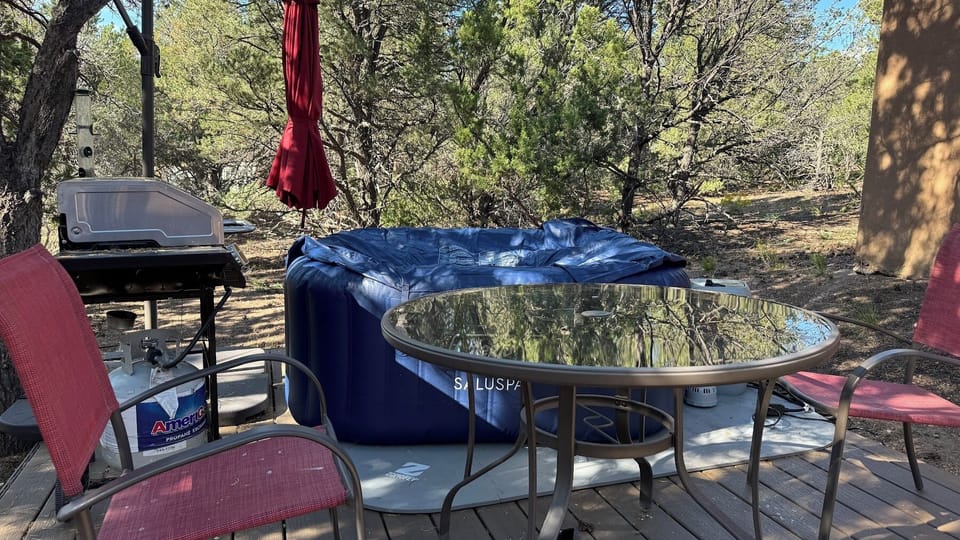 New hot tub on the casita terrace. 