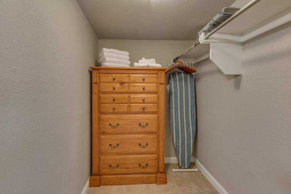 Large walk-in closet in main bedroom
