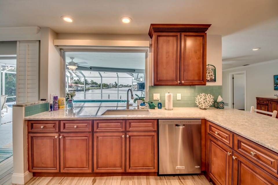 Pass through window in kitchen