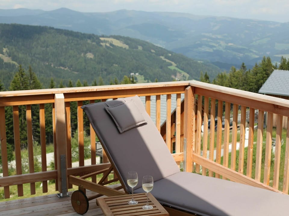 Sky, Mountain, Tree, Wood, Fence, Outdoor Furniture, Wood Stain, Leisure, Public Space, Hardwood
