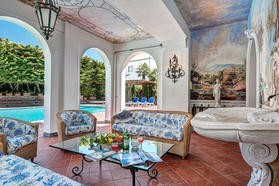Luxury Villa | Living area | Flat-screen TV, fireplace, DVD player