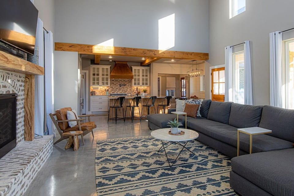 Great room open to kitchen