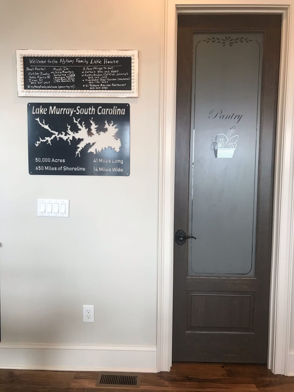 Large walk in pantry off kitchen