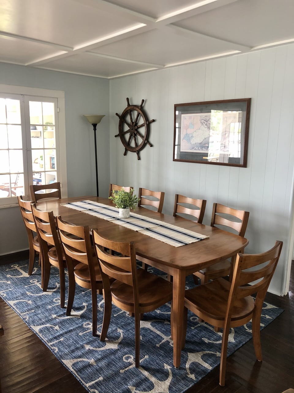 Dining Area seats 10 + Sun  Room table for 6 = Indoor Dining for 16