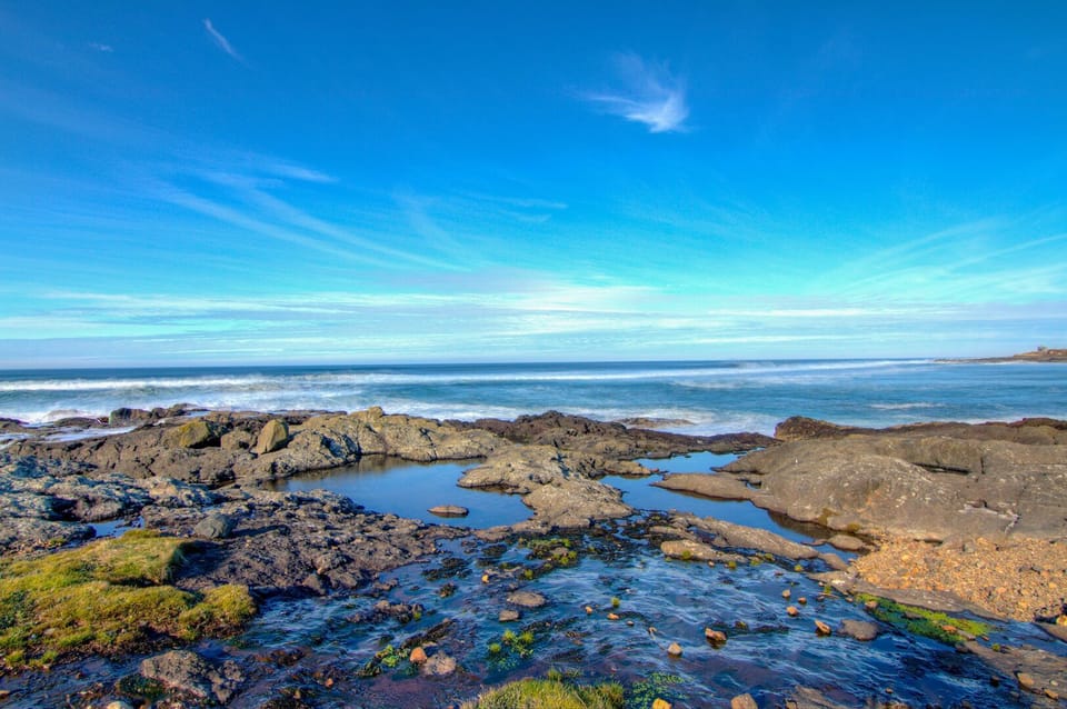 The rocky shoreline is a short walk away and perfect for watching the crashing waves.