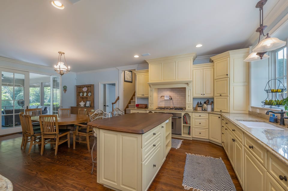 Kitchen island and table