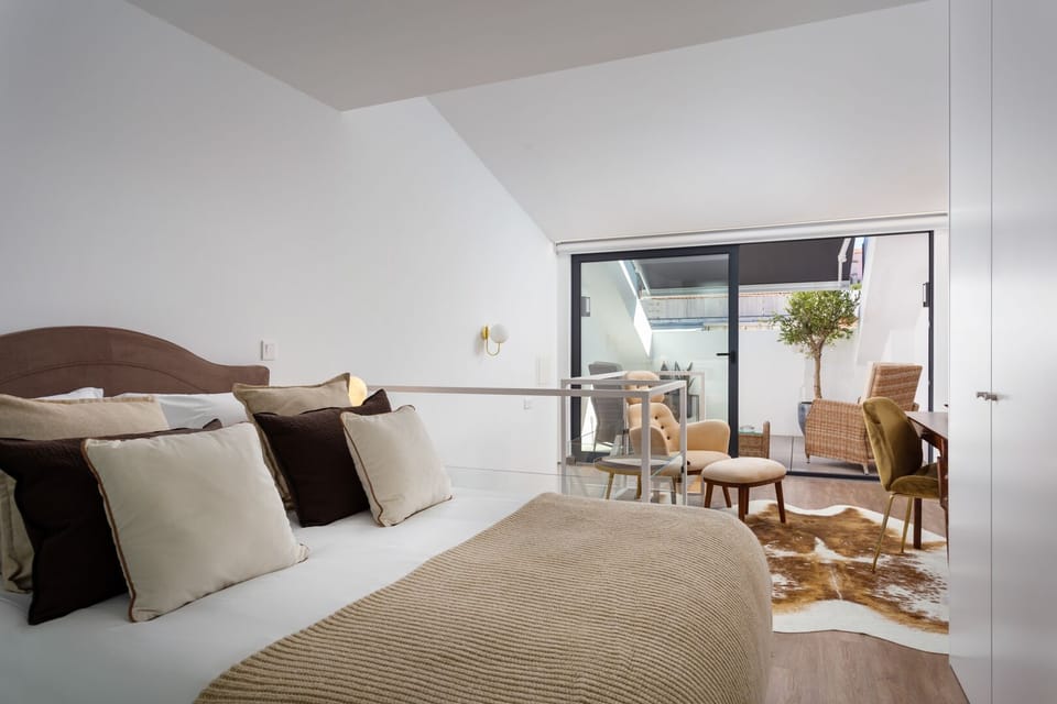 Visão da suite para o terraço dia.