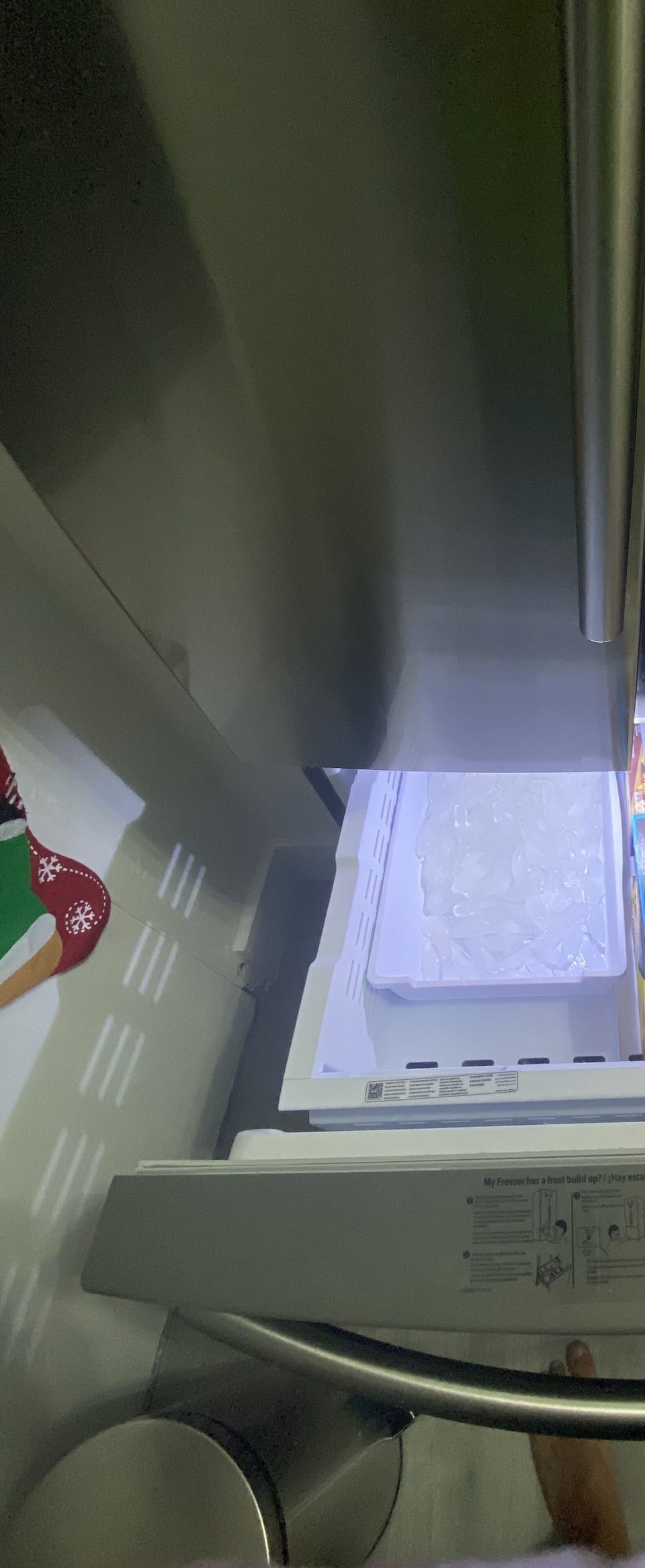 Ice machine in the freezer