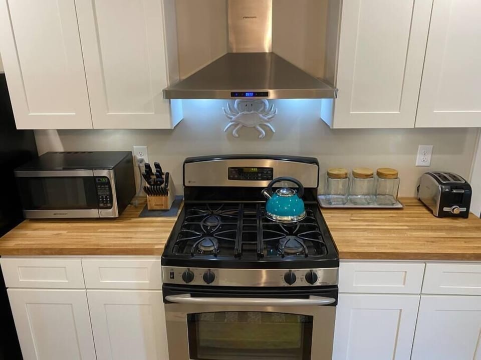 Gas stove with super quiet exhaust fan