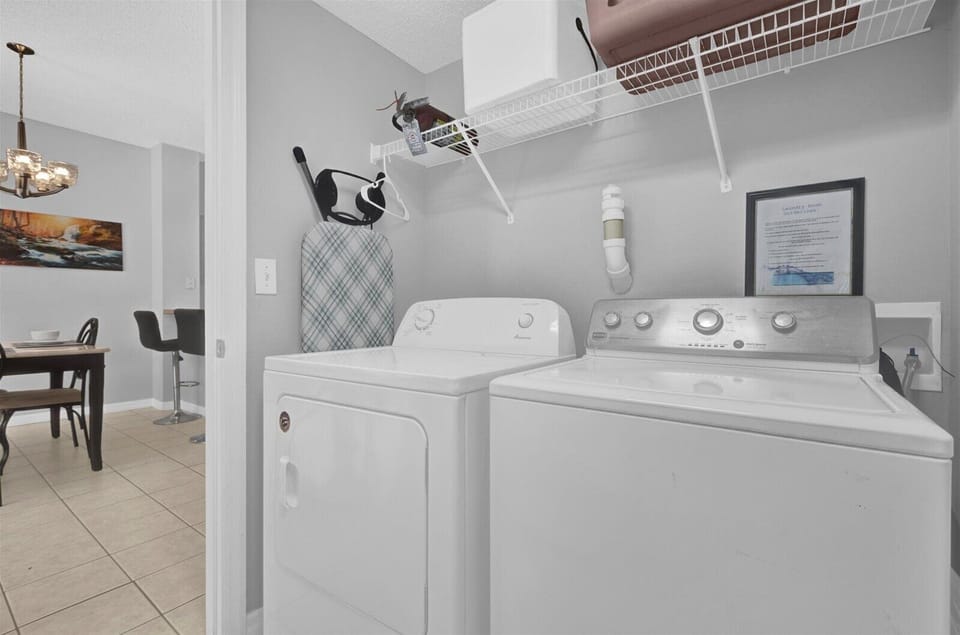 Laundry Room with full size Washer and Dryer