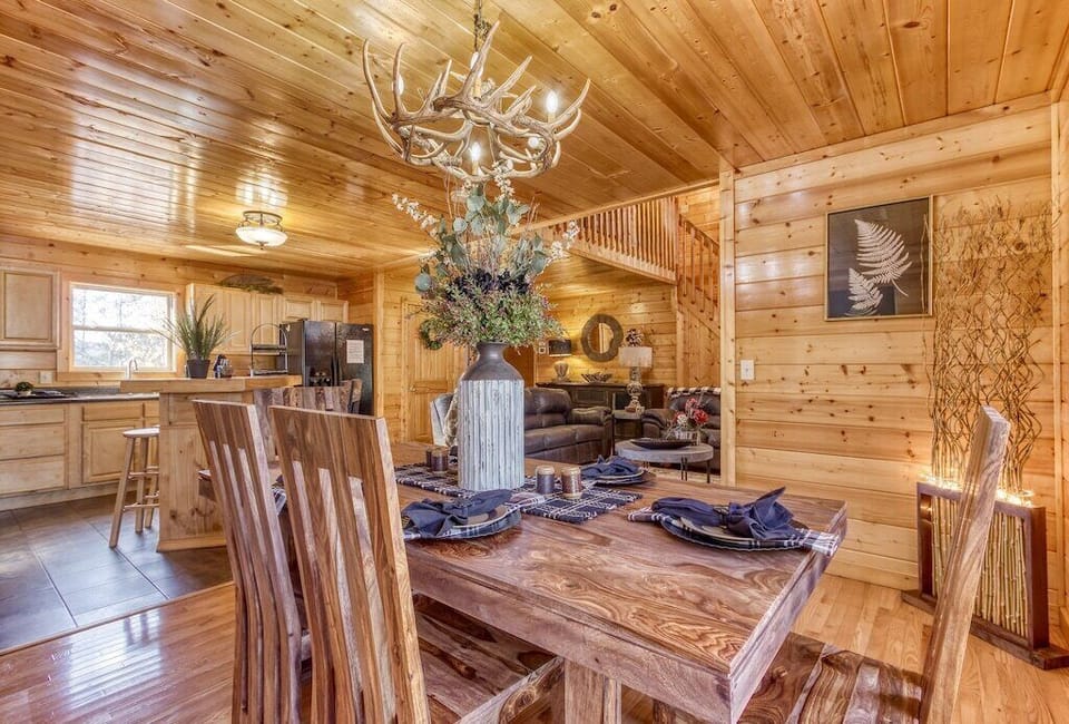 Serenity's inviting dining table