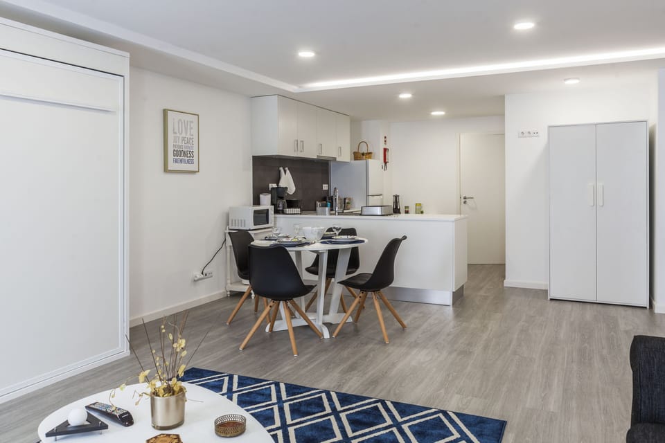 City Apartment, 1 Bedroom | Living area | 43-inch LCD TV with cable channels, TV