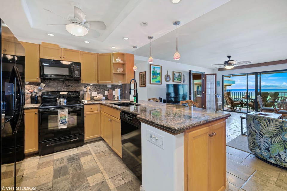 Kitchen with an amazing view.