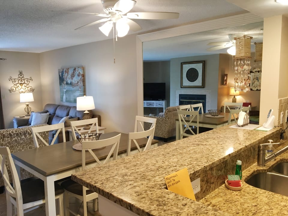 Dining room and kitchen