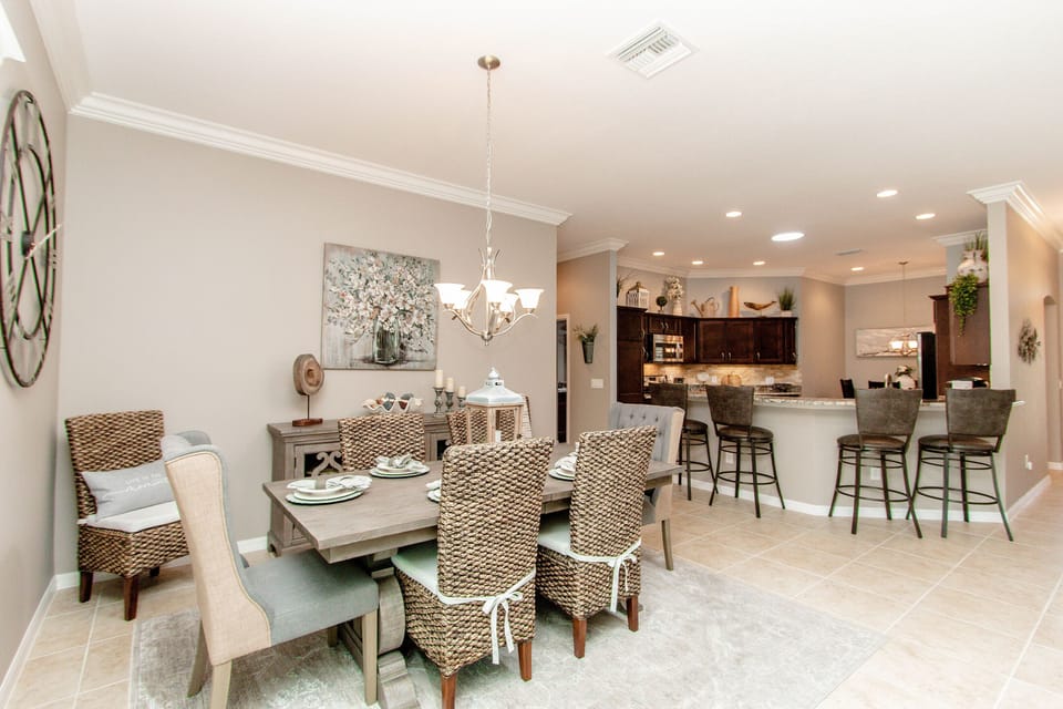 Dining rm and kitchen