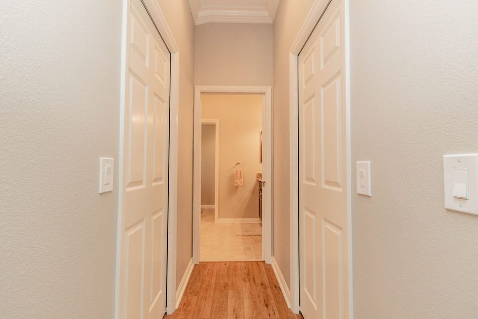 Master bedroom closet to master bath