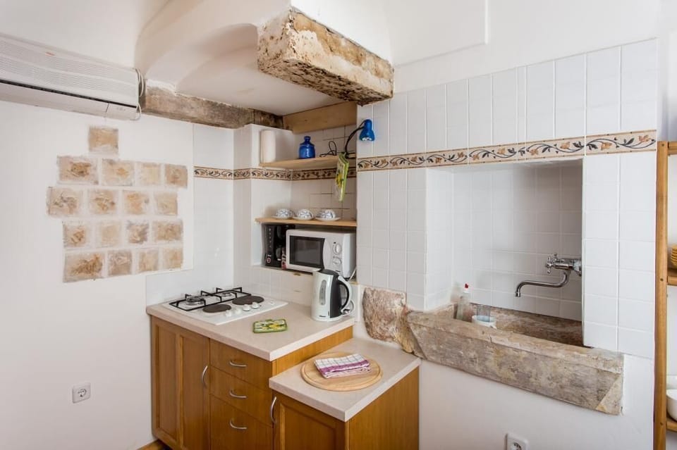 Apartment (Two Bedroom Apartment with Partial Se) | Private kitchenette | Fridge, microwave, stovetop, electric kettle
