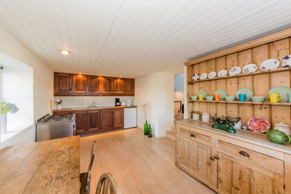 the kitchen