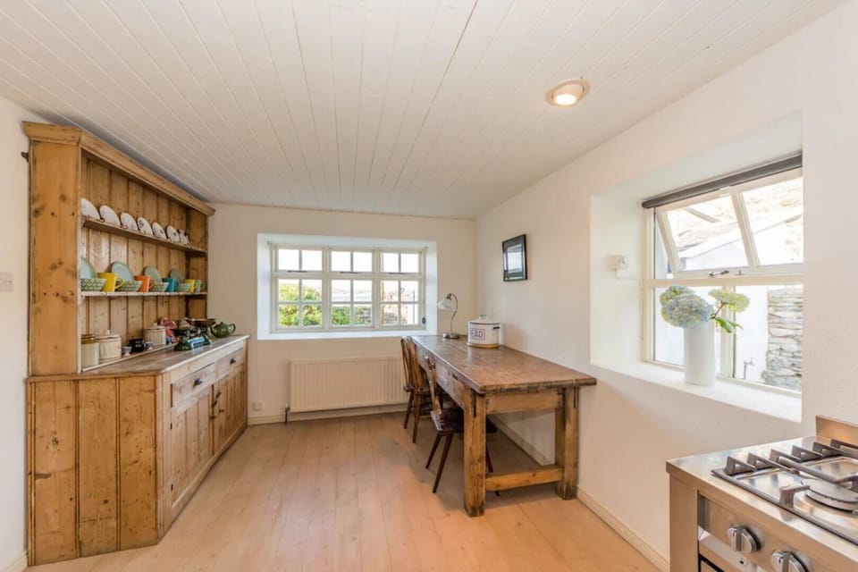the kitchen