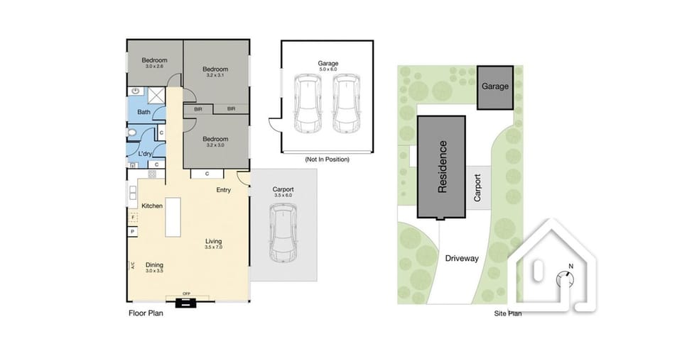 Floor & Site Plan (noting the garage has been converted to a Games Room).  