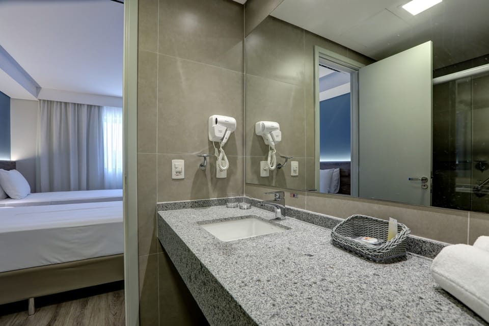 Shower, rainfall showerhead, hair dryer, bidet