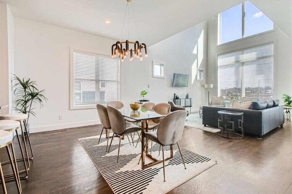 Dining area with seating for six guests
